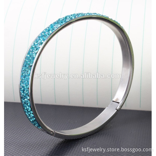 Stainless Steel Adjustable Wire Crystal Bangle Bracelet Jewelry Wholesale